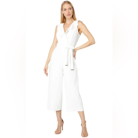 Tommy Hilfiger Belted Cropped Jumpsuit Size 12 - Picture 3 of 9